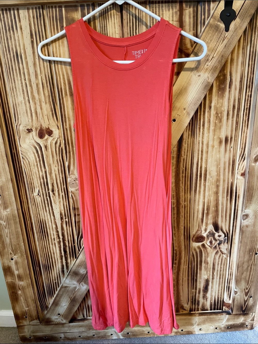 Time and Tru Coral Sleeveless Maxi Dress